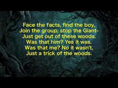 Into the woods greens greens lyrics